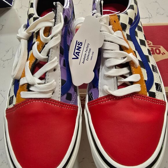 Vans Old Skool 36 DX Anaheim Factory Leather Checkerboard Shoes New SIZE 10 - Picture 3 of 14